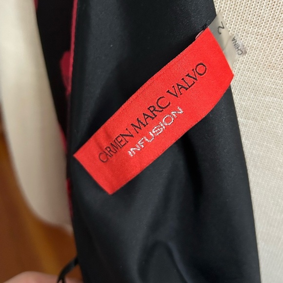 CARMEN MARC VALVO INFUSION One-Shoulder Brocade Ball Gown size 2 - Picture 12 of 12